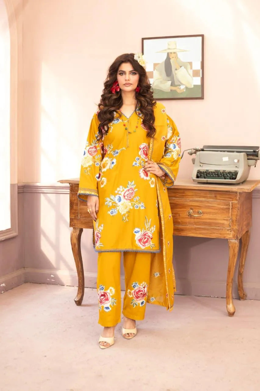 Lunara (Mustard) - 3Pc