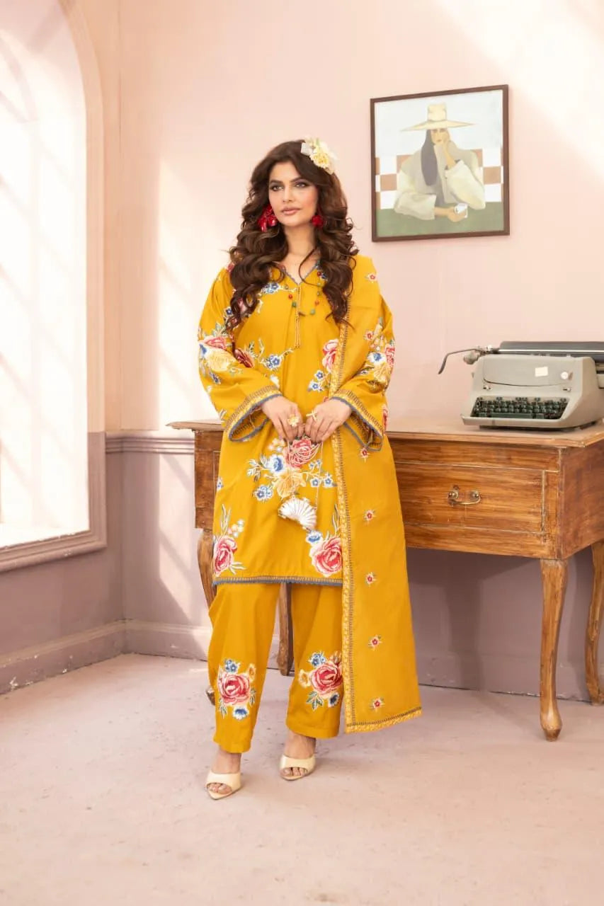 Lunara (Mustard) - 3Pc