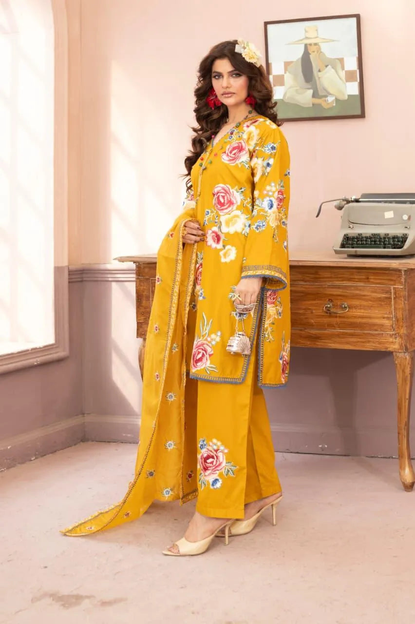 Lunara (Mustard) - 3Pc
