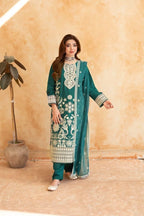 Mahnoor (Bottle Green) - 3Pc