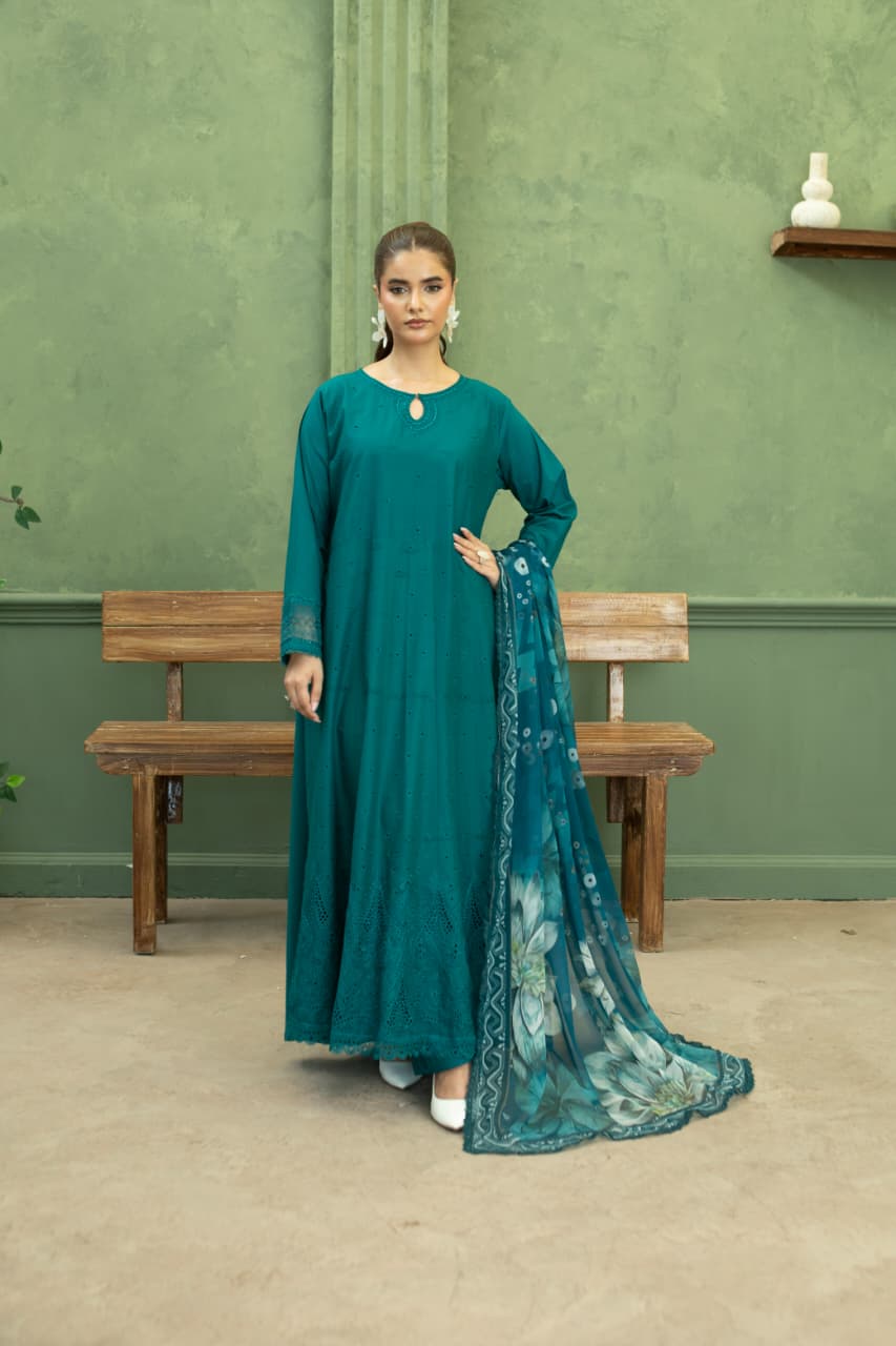 Baharaa ( Zinc) 3 pc Embroidered suit