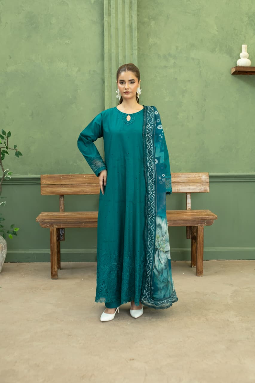 Baharaa ( Zinc) 3 pc Embroidered suit