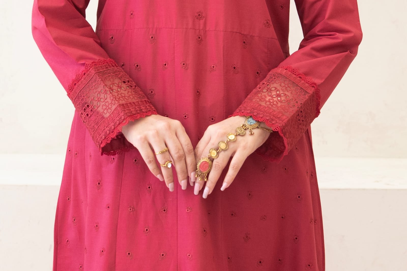 Baharaa (Crimson red) - 3Pc
