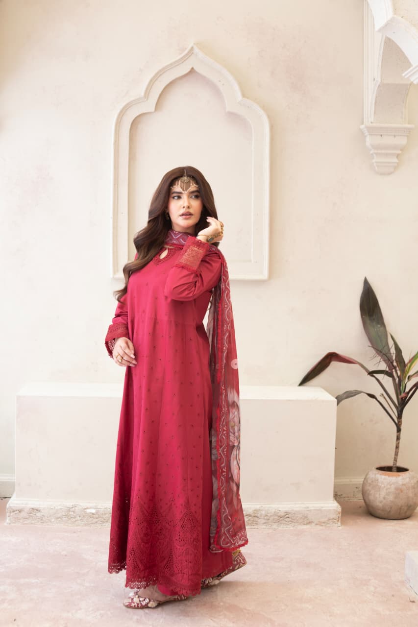 Baharaa (Crimson red) - 3Pc