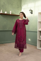 Mastani (magenta rose) 3 pc Embroidered suit