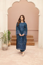 Mastani (Navy Blue) 3 pc Embroidered suit
