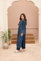 Mastani (Navy Blue) 3 pc Embroidered suit