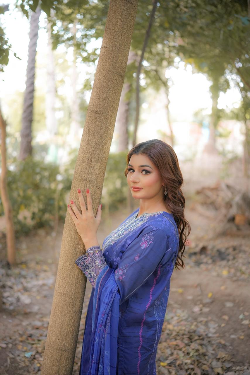 Rang Mahal (Embroidered) - 3Pc