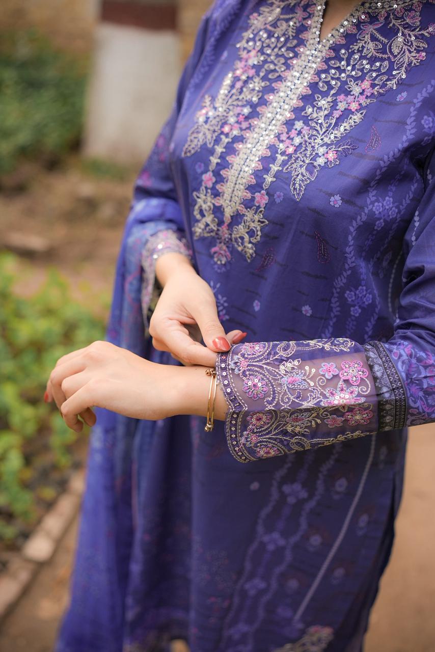 Rang Mahal (Embroidered) - 3Pc