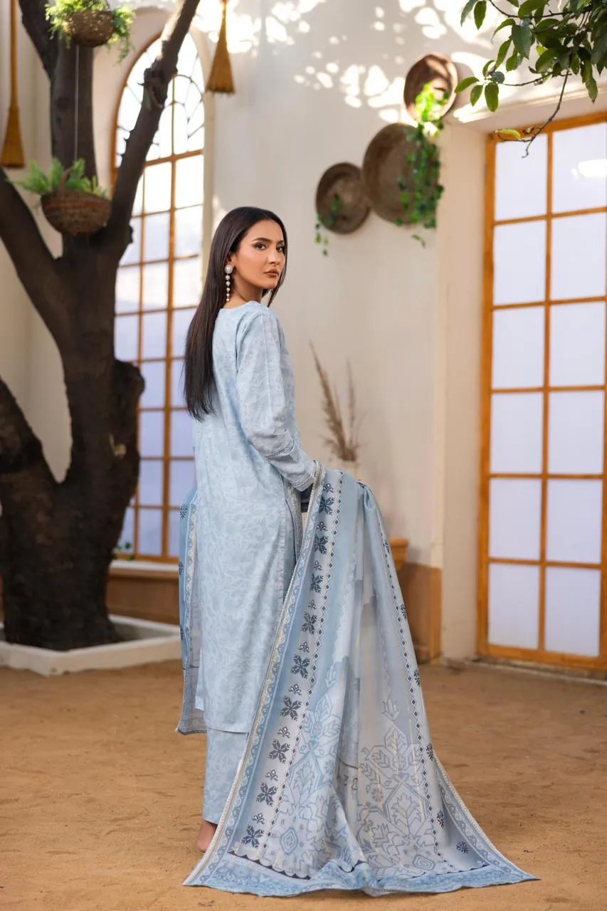 Drape (Embroidered) - 3Pc