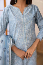 Drape (Embroidered) - 3Pc