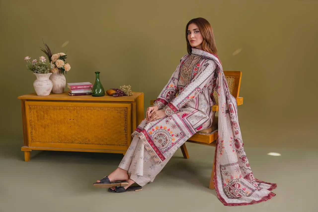 Raani (Embroidered) - 3Pc
