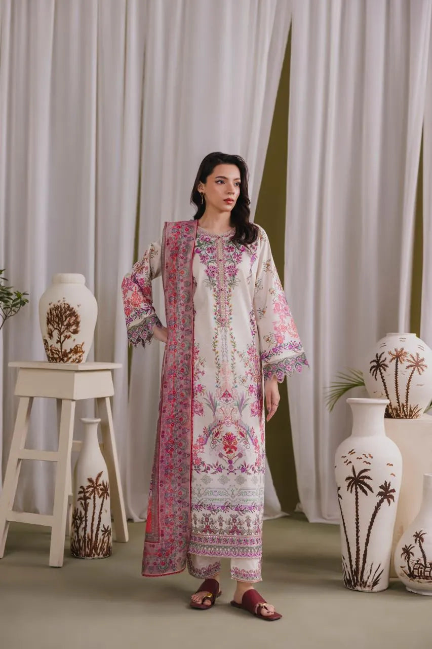 Bahara (Embroidered) - 3Pc