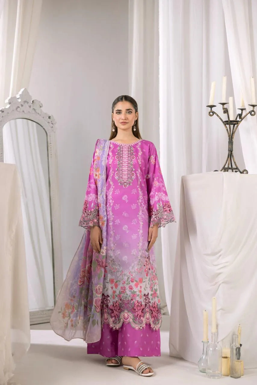 MaheRooh (Embroidered) - 3Pc