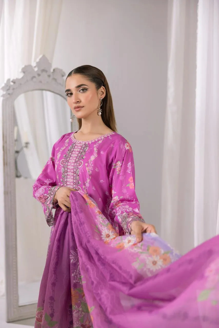 MaheRooh (Embroidered) - 3Pc