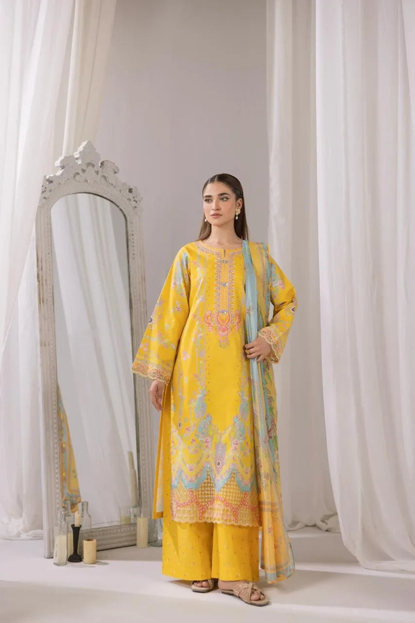 Roohi (Embroidered) - 3Pc