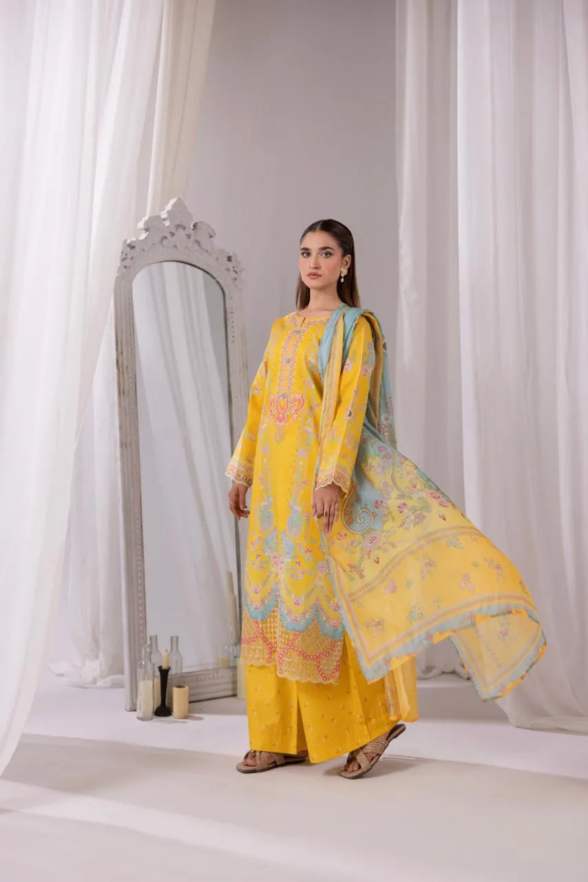 Roohi (Embroidered) - 3Pc