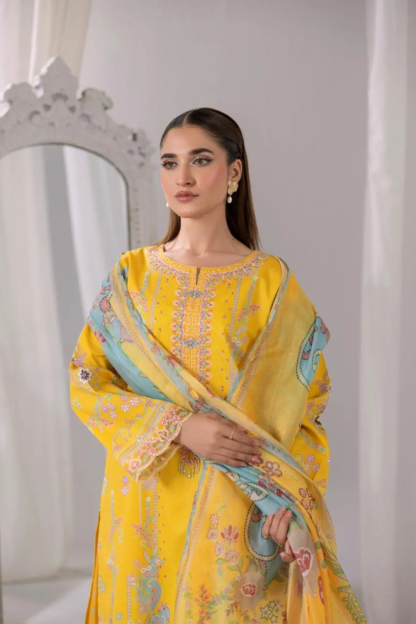 Roohi (Embroidered) - 3Pc