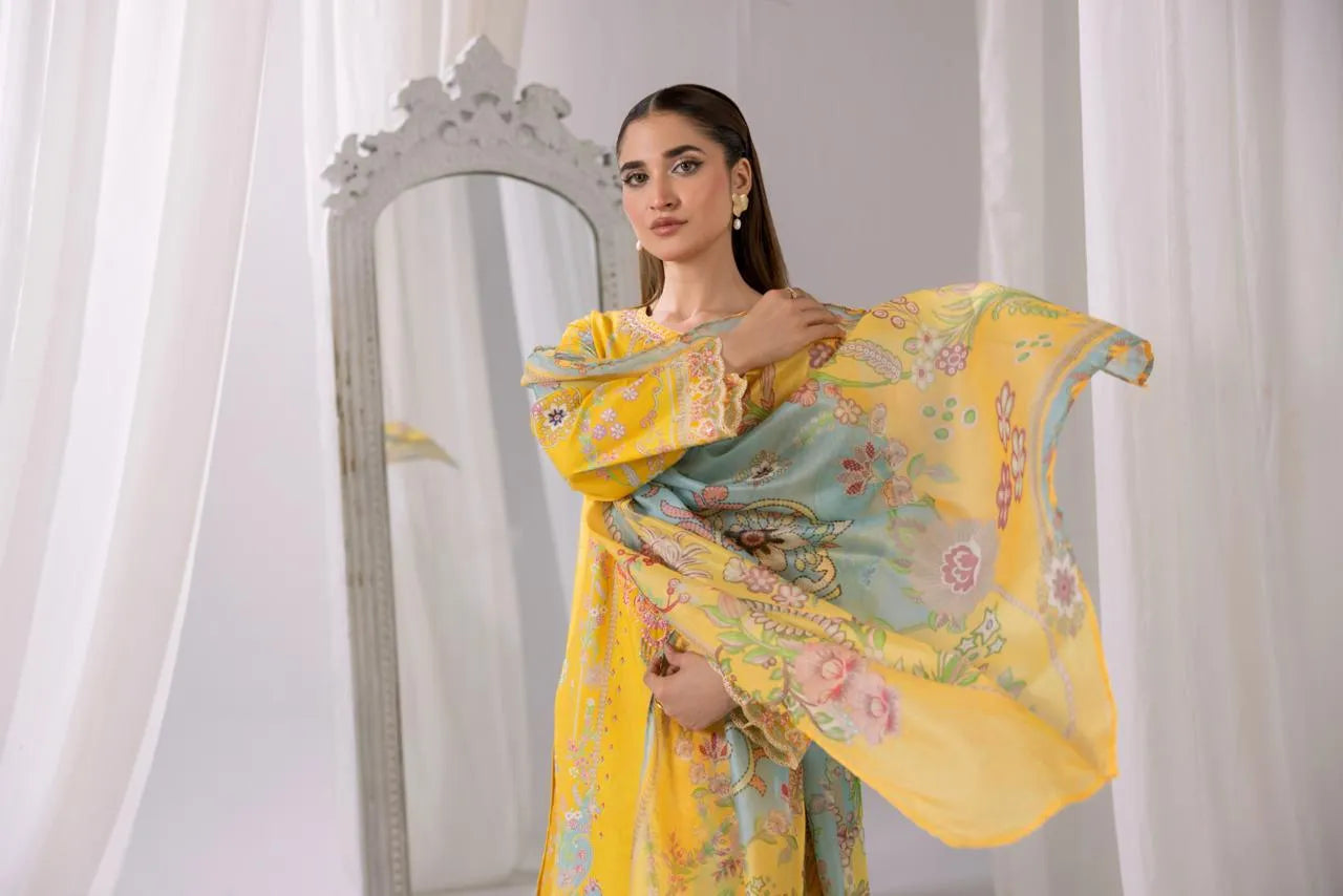 Roohi (Embroidered) - 3Pc