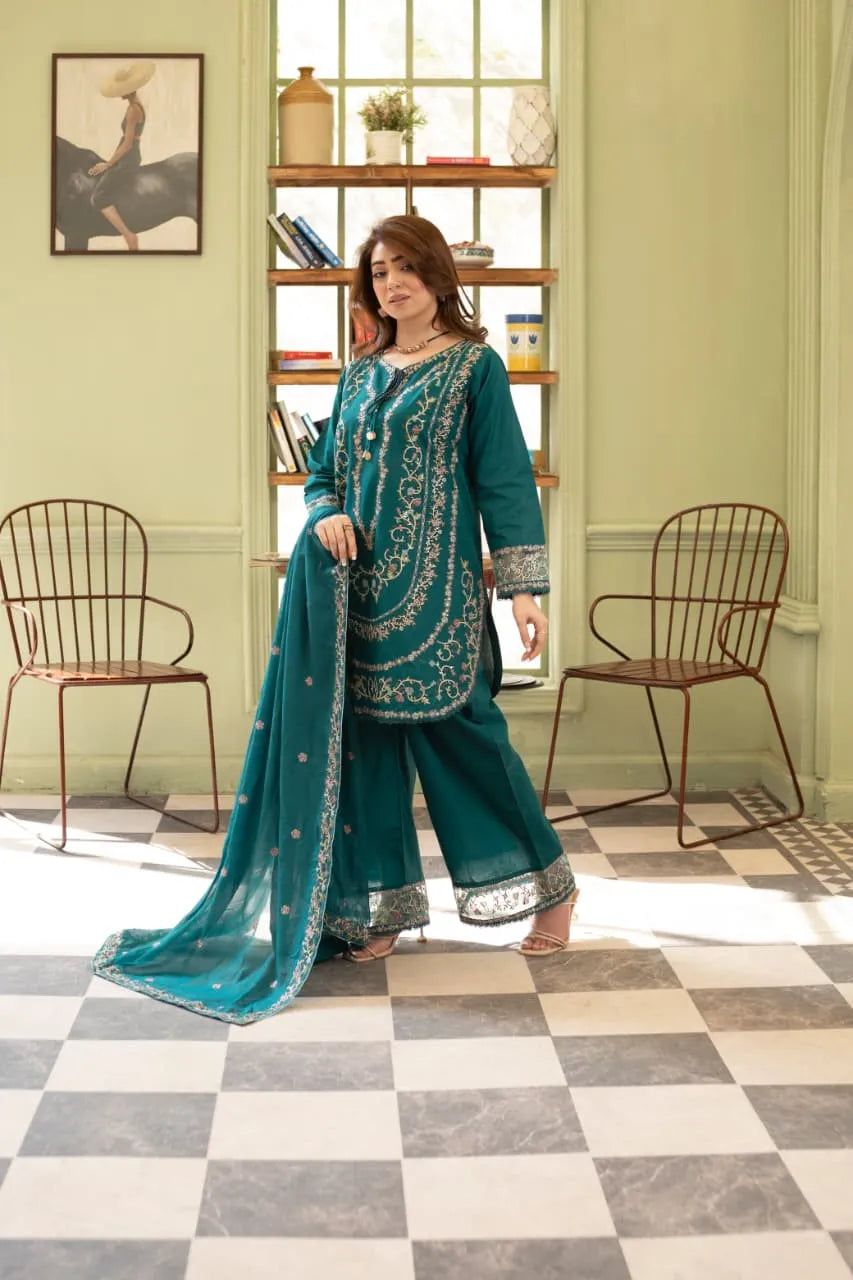 Dastaan (Emerald Green) - 3Pc