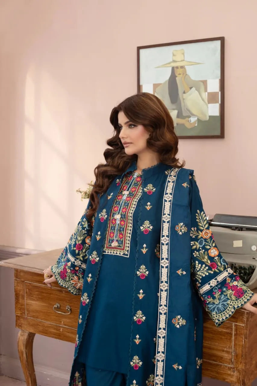 ELARA (Petrol Blue) - 4Pc