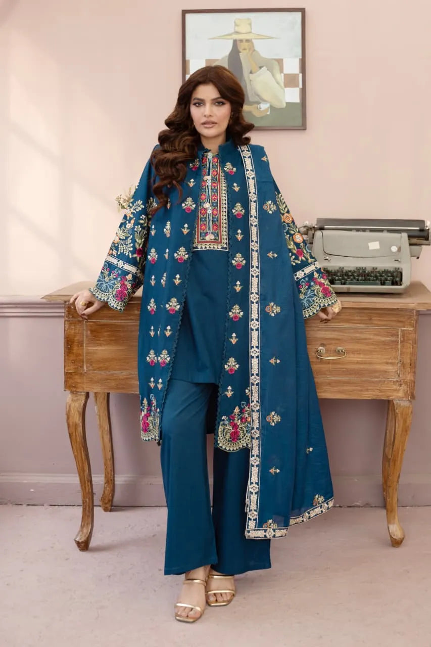 ELARA (Petrol Blue) - 4Pc