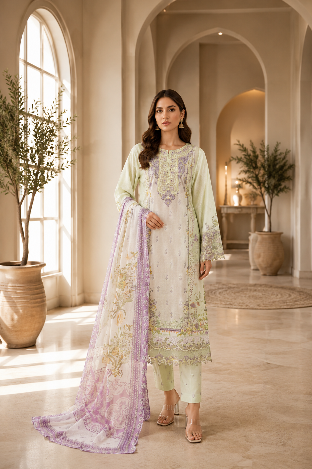 Rangoon (Embroidered) - 3Pc