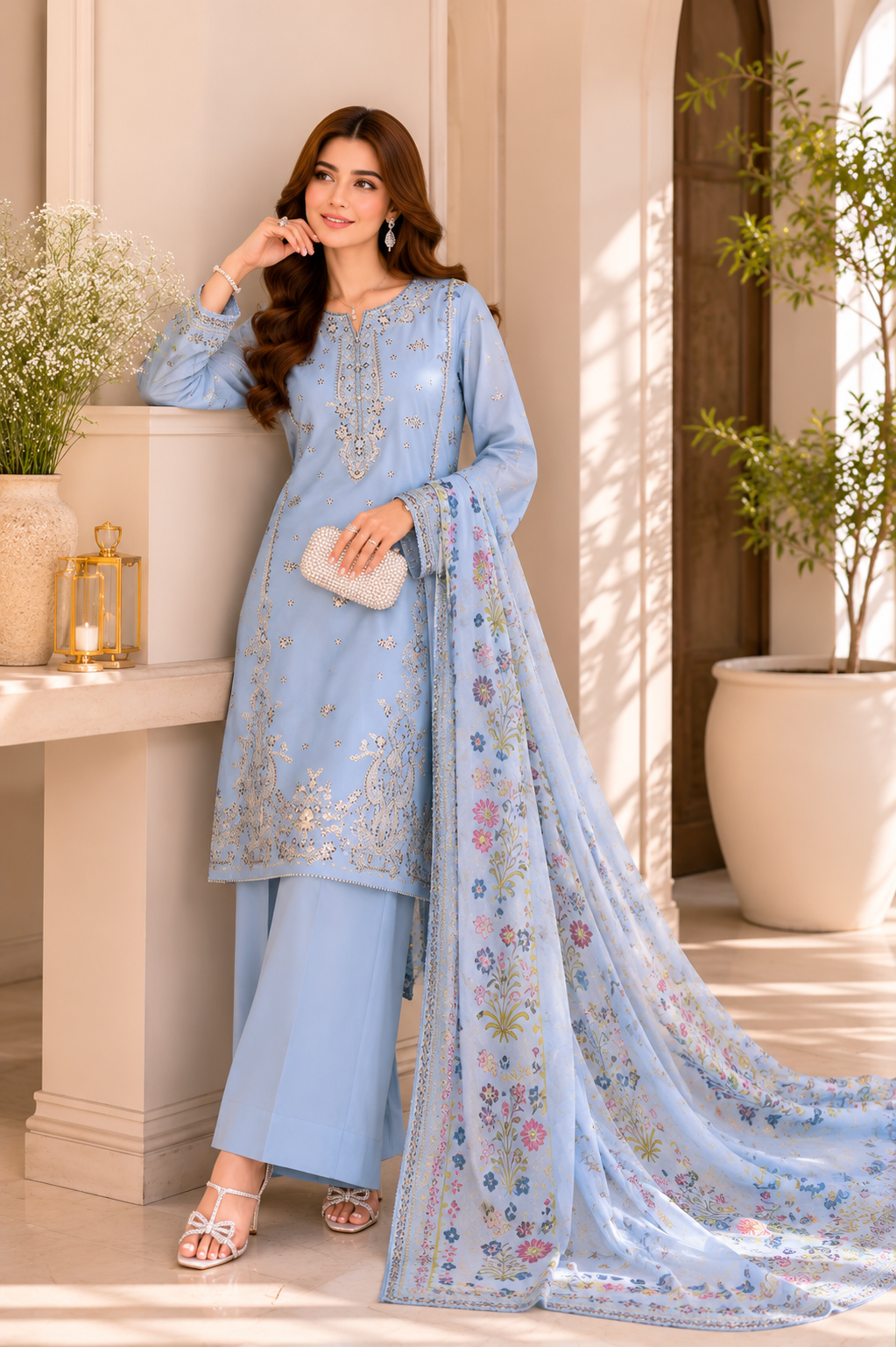 Bloom (Embroidered) - 3Pc