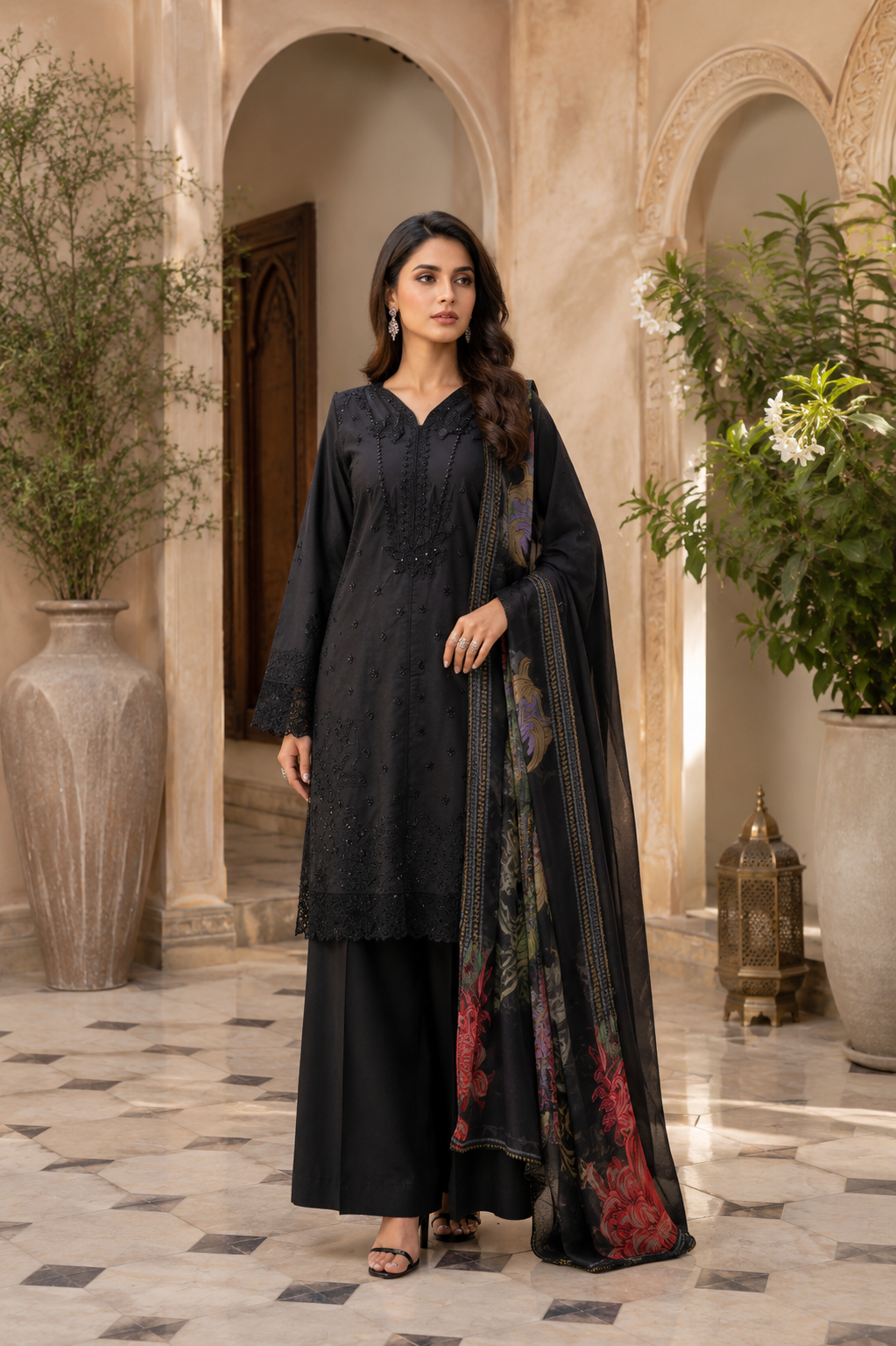 Husn-e-Shab (Embroidered) - 3Pc